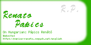 renato papics business card