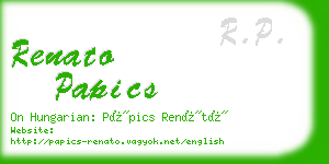 renato papics business card